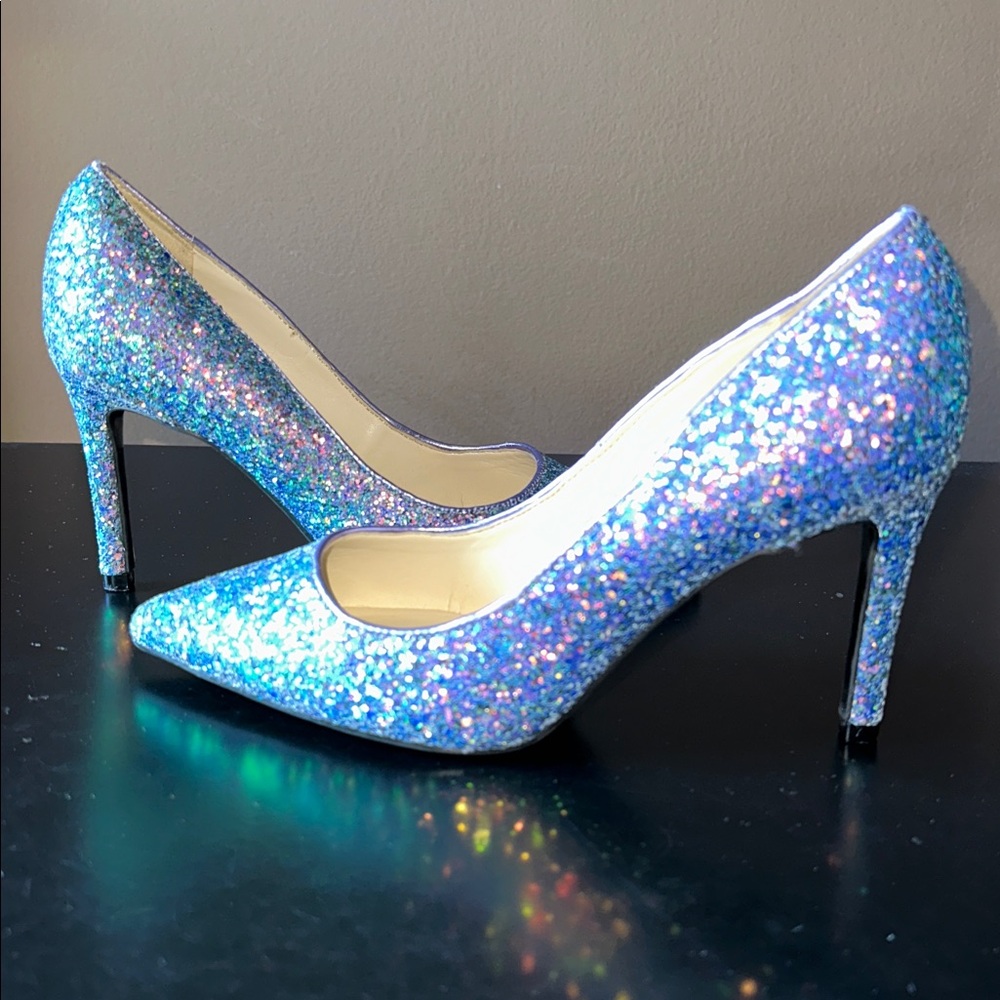 NINE WEST Glittering Blue & Purple Heels - Picture 12 of 12